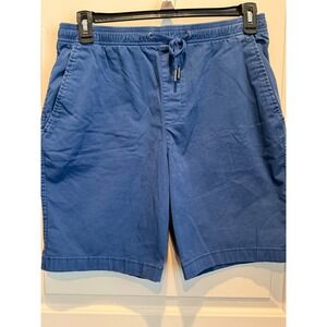 GAP Mens Navy Blue Stretch Cotton Twill Pull On Drawstring Chino Shorts Medium